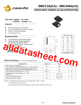 SMC36 Datasheet PDF - SUNMATE electronic Co., LTD