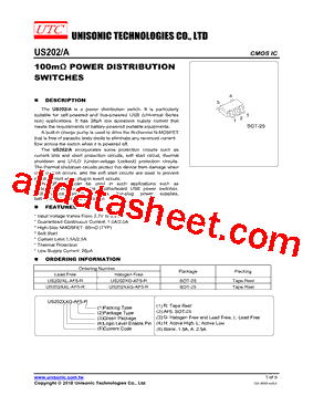 US202ALG-AF5-R Datasheet PDF - Unisonic Technologies