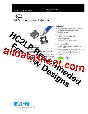 HC2-R68-R Datasheet PDF - Eaton All Rights Reserved.