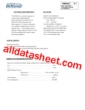 HM6543 Datasheet PDF - Shenzhen Huazhimei Semiconductor Co., Ltd