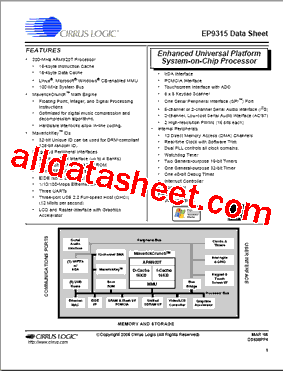 EP9315 Datasheet PDF - Cirrus Logic