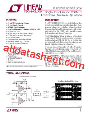 LT1723IMS8 Datasheet PDF - Linear Technology