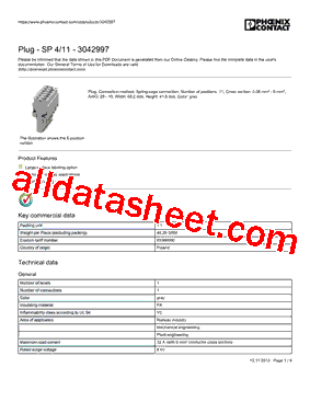 3042997 Datasheet PDF - PHOENIX CONTACT
