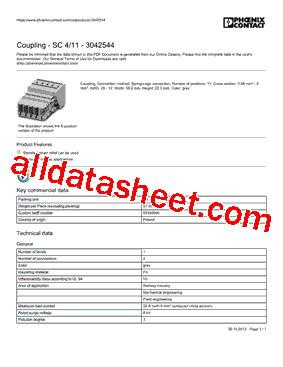 3042544 Datasheet PDF - PHOENIX CONTACT