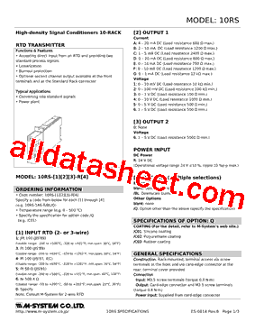 10RS-5E-R6-R Datasheet PDF - M-System Co.,Ltd.