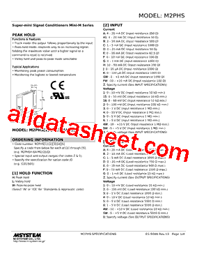 M2PHSL-164-R2/Q Datasheet PDF - M-System Co.,Ltd.