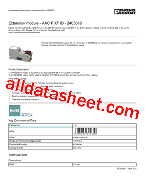 2403018 Datasheet PDF - PHOENIX CONTACT