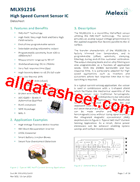 MLX91216 Datasheet PDF - Melexis Microelectronic Systems