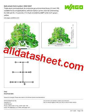 2002-3207 Datasheet PDF - WAGO Kontakttechnik GmbH & Co. KG