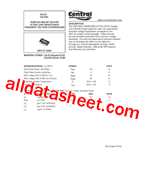 CSL05 Datasheet PDF - Central Semiconductor Corp