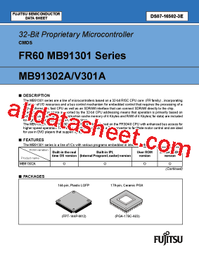 MB91301 Datasheet PDF - Fuji Electric