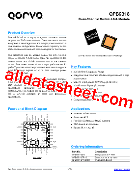 QPB9318 Datasheet PDF - Qorvo, Inc