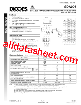 SDA006 Datasheet PDF - Diodes Incorporated