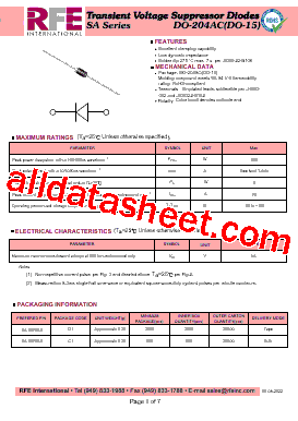 SA40C Datasheet PDF - RFE international