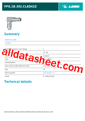 20240 Datasheet PDF - LEMO Connectors