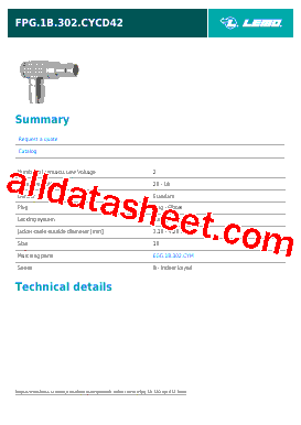 20240 Datasheet PDF - LEMO Connectors