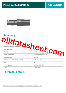 20240 Datasheet PDF - LEMO Connectors