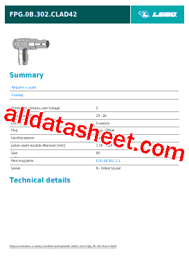20240 Datasheet PDF - LEMO Connectors