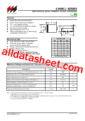 5.0SMCJ40C Datasheet PDF - Won-Top Electronics
