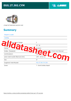 20240 Datasheet PDF - LEMO Connectors