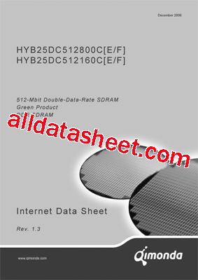 HYB25DC512800C Datasheet PDF - Qimonda AG