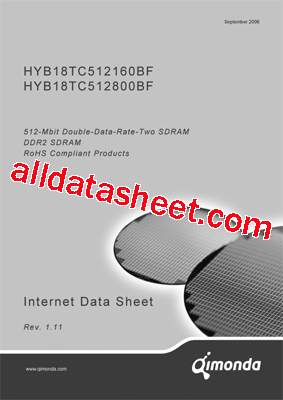 HYB18TC512160BF Datasheet PDF - Qimonda AG