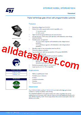 STDRIVE102H Datasheet PDF - STMicroelectronics