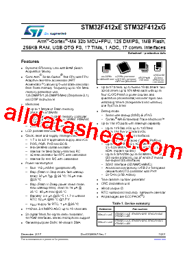 STM32F412RGY6TR Datasheet PDF - STMicroelectronics