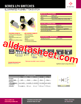 LP4-EE-1-R-G-C-R-R Datasheet PDF - E-SWITCH