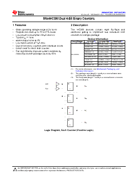SN74HC393D Datasheet PDF - Texas Instruments