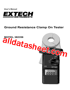 382356 Datasheet PDF - Extech Instruments Corporation.