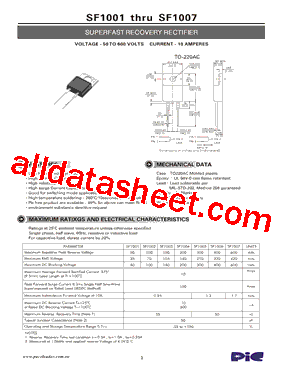 SF1005 Datasheet PDF - PACELEADER INDUSTRIAL