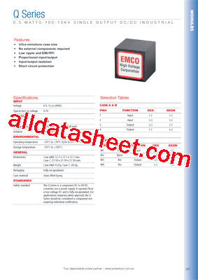 Q40-5 Datasheet PDF - Powerbox