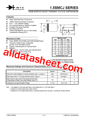1.5SMCJ40C Datasheet PDF - Won-Top Electronics