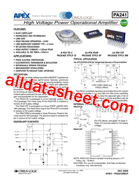 PA241CE Datasheet PDF - Cirrus Logic