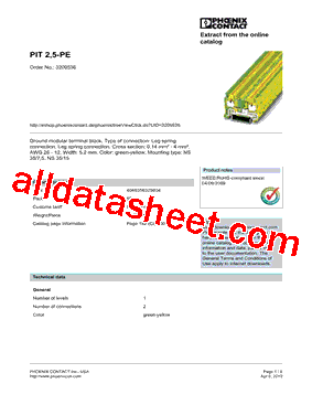 3209536 Datasheet PDF - PHOENIX CONTACT