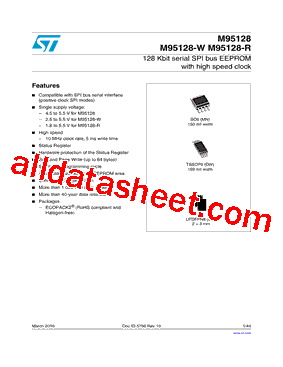 M95128-RMB3G/PC Datasheet PDF - STMicroelectronics