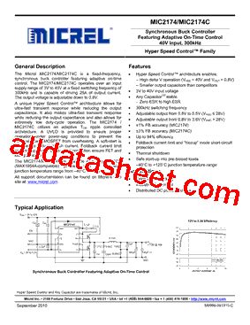 MIC2174C-1YMM Datasheet PDF - Micrel Semiconductor