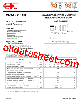 GNTA Datasheet PDF - EIC discrete Semiconductors