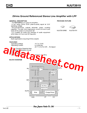 NJU72010 Datasheet PDF - New Japan Radio