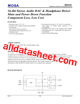 MS6332GU Datasheet PDF - MOSA ELECTRONICS
