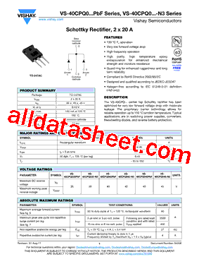 40CPQ045PBF Datasheet PDF - Vishay Siliconix