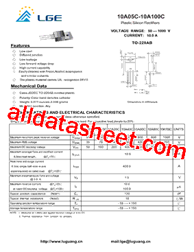 10A40C Datasheet PDF - Shenzhen Luguang Electronic Technology Co., Ltd