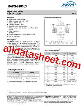 MAPS-010163 Datasheet PDF - M/A-COM Technology Solutions, Inc.