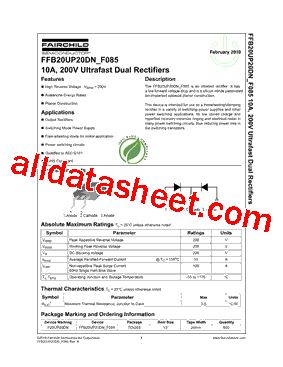 FFB20UP20DN Datasheet PDF - Fairchild Semiconductor