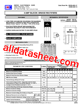 BRSB-400-1C Datasheet PDF - DIOTEC Electronics Corporation