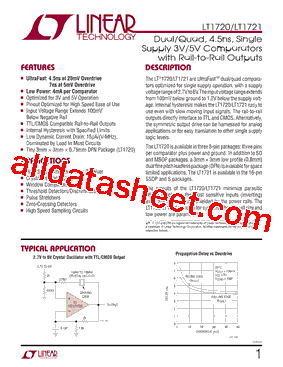 LT1721 Datasheet PDF - Linear Technology