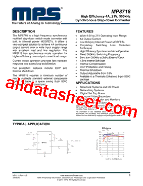 MP8718 Datasheet PDF - Monolithic Power Systems