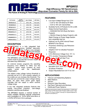 MPQ8632GLE-12 Datasheet PDF - Monolithic Power Systems