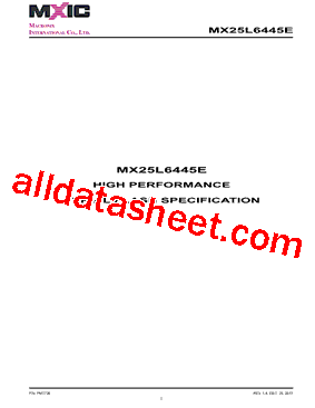 MX25L6445E Datasheet PDF - Macronix International